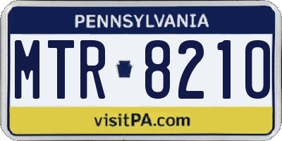 PA license plate MTR8210