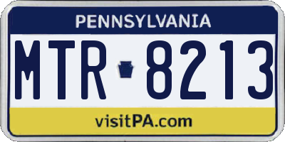 PA license plate MTR8213