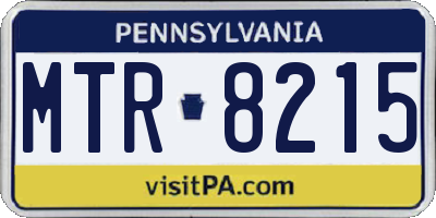 PA license plate MTR8215