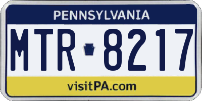 PA license plate MTR8217