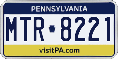 PA license plate MTR8221
