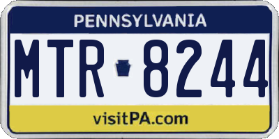 PA license plate MTR8244