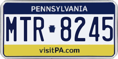 PA license plate MTR8245