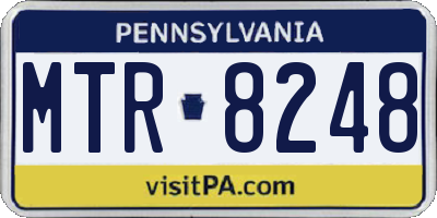 PA license plate MTR8248