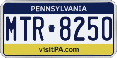 PA license plate MTR8250