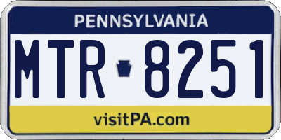 PA license plate MTR8251