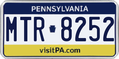 PA license plate MTR8252