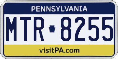 PA license plate MTR8255