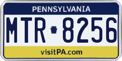 PA license plate MTR8256