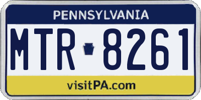 PA license plate MTR8261