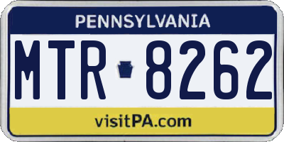 PA license plate MTR8262