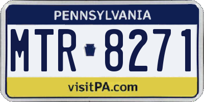 PA license plate MTR8271