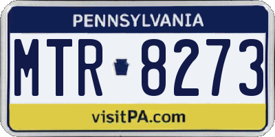 PA license plate MTR8273