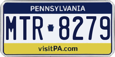 PA license plate MTR8279