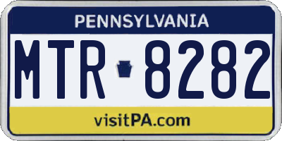 PA license plate MTR8282