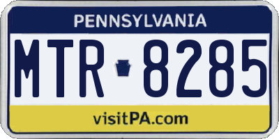 PA license plate MTR8285