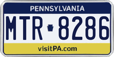 PA license plate MTR8286
