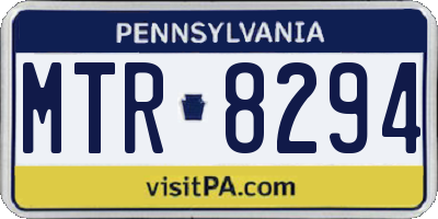 PA license plate MTR8294