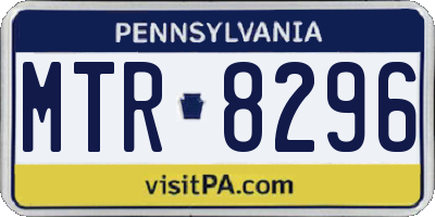 PA license plate MTR8296