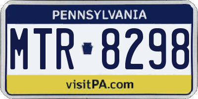 PA license plate MTR8298