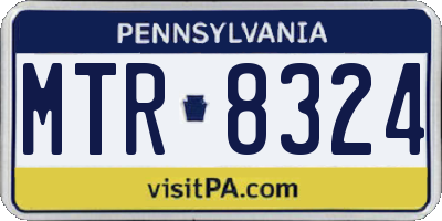 PA license plate MTR8324