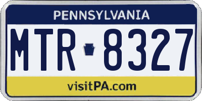PA license plate MTR8327