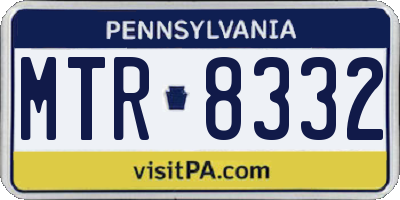 PA license plate MTR8332