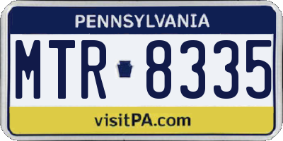 PA license plate MTR8335