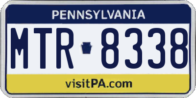 PA license plate MTR8338