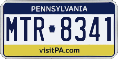 PA license plate MTR8341