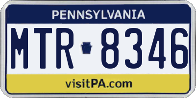 PA license plate MTR8346