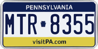 PA license plate MTR8355