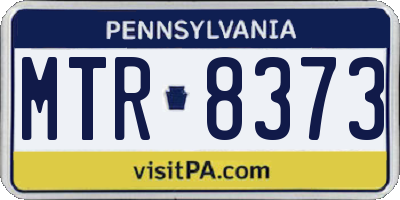 PA license plate MTR8373