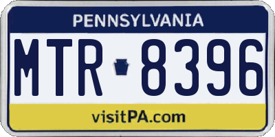 PA license plate MTR8396