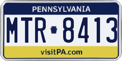 PA license plate MTR8413