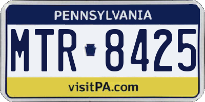 PA license plate MTR8425