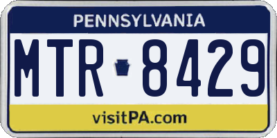 PA license plate MTR8429