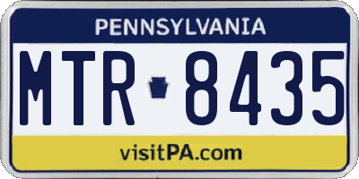 PA license plate MTR8435