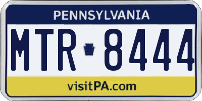 PA license plate MTR8444