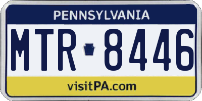 PA license plate MTR8446