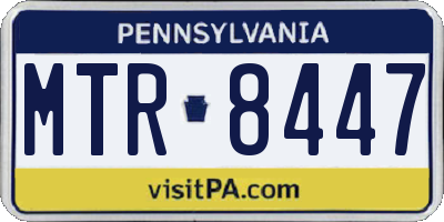 PA license plate MTR8447