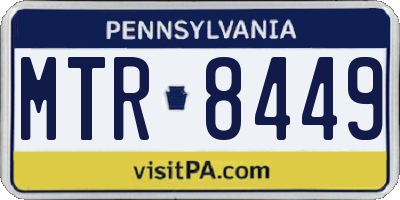 PA license plate MTR8449