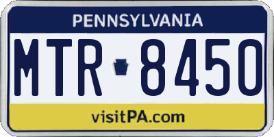 PA license plate MTR8450