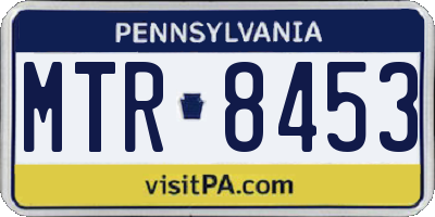PA license plate MTR8453