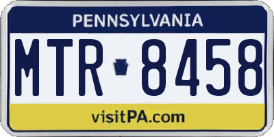 PA license plate MTR8458
