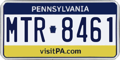 PA license plate MTR8461