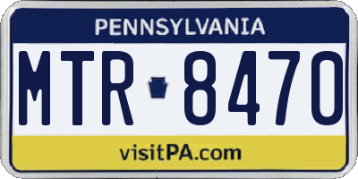 PA license plate MTR8470