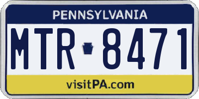 PA license plate MTR8471