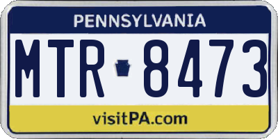 PA license plate MTR8473