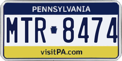 PA license plate MTR8474